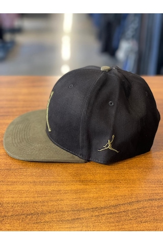 Air Jordan Siyah Haki Hiphop Snapback Rapper Basket Cap Şapka Siyah - Haki
