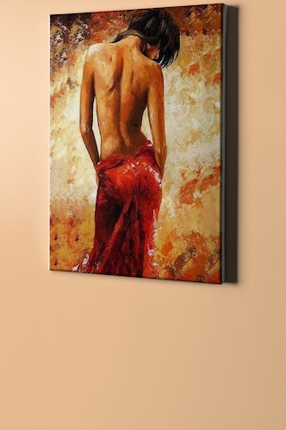Webstyle Tutkulu Kadın Sayılarla Boyama Seti Kasnaklı 40x50 Cm