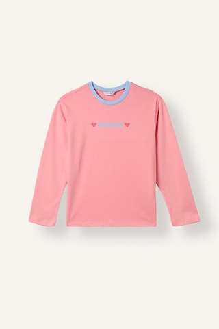 Defacto %100 Pamuk Bisiklet Yaka Uzun Koıllu Pijama Üstü Esnek Belli Uzun Pijama Altı 2li Pijama Takımı I2283a826aupn323 Pembe-pn323