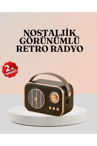 Bluetooth Lu Retro Radyo Fm Destekli Nostaljik Hoparlör
