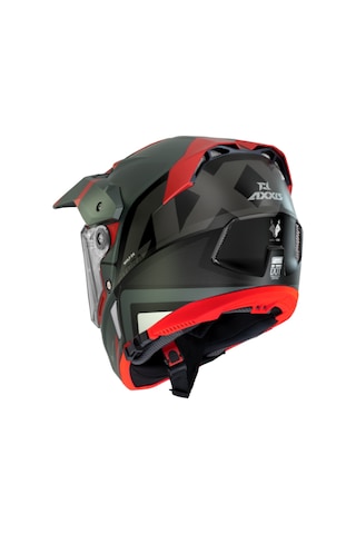 Axxis Wolf Ds Hydra Motosiklet Enduro Off-Road Turing Kask Mat Kırmızı Gri