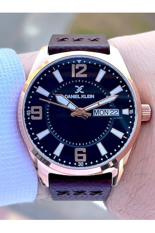 Daniel Klein Deri Kordon 3 Atm Suya Dayanıklı Nişan Ve Damat İçin Erkek Kol Saati Edk.13668-6 Rose Gold