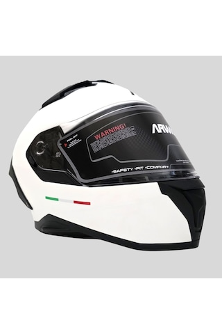 Arwic Mat Kapalı Full Face Motosiklet Kaskı Ar939 Beyaz