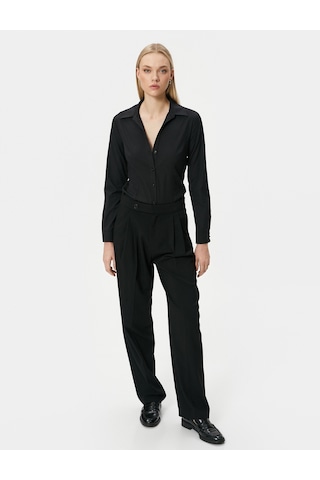 Koton Slim Fit Gömlek Uzun Kollu Düğmeli Siyah 4sak60029uw 4SAK60029UW999 Siyah
