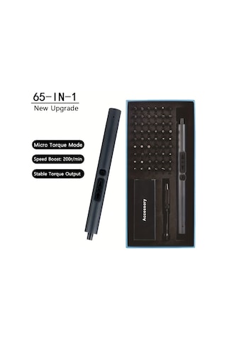 Tcherchi QE54911 65 ın 1 Elektrikli Akülü Matkap Tornavida Manyetik Tamir Kiti