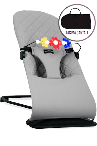 Merfbaby Oyuncaklı Ana Kucağı  - Taşıma Çantalı - Gri