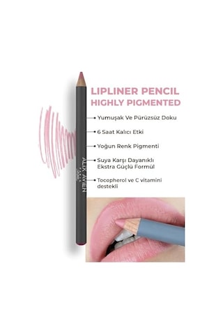 Alıx Avıen Uzun Süre Kalıcı Dağılma Yapmayan Nemlendirici Dudak Kalemi - Lipliner Pencil 06 Soft Brown Diğer