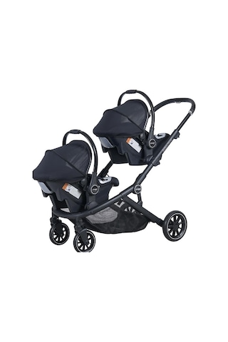 Prego 2223 Ibiza Plus Travel İkiz Bebek Arabası Siyah-10290
