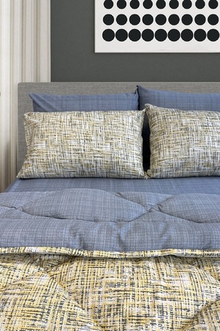 Lux Uyku Seti-tek Kişilik-lastikli Çarşaflı 2yastık Kılıflı-özel Çantada Active Sarı