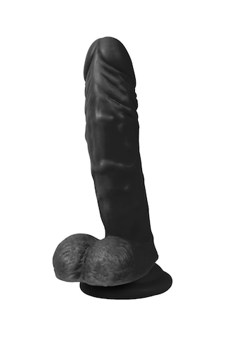 Hızlı Express Et Dokusunda 21Cm Realistik Zenci Penis Gerçekçi Vibratör Dildo