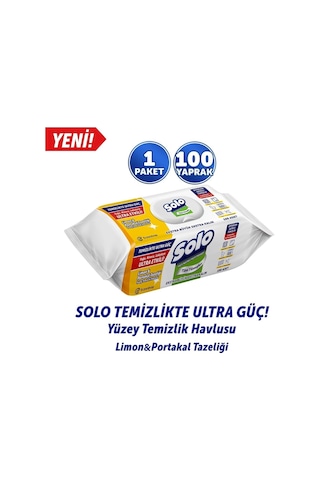 Yüzey Temizlik Havlusu - Mendili 100 Yaprak Limon & Portakal Tazeliği 3 Lü Set 300 Yaprak Diğer