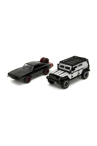 Jada Fast And Furious Tej's Jeep Wrangler Dom's Dodge Charger R/t Model Araba