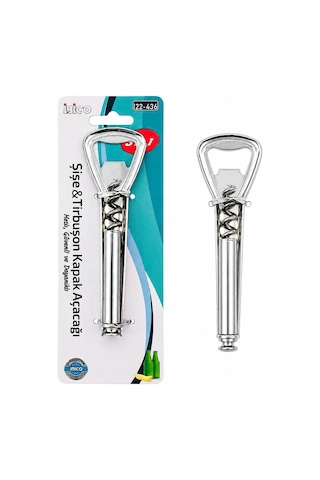 Metal 3in1 Tirbüşon Kapak Açacak Renkli