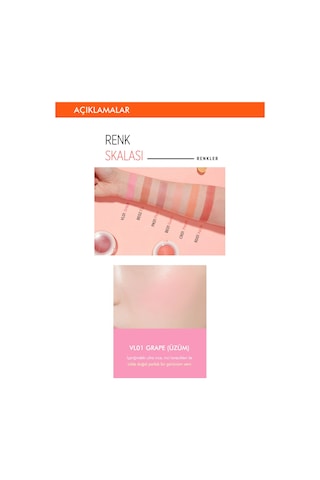 Missha A'PIEU Juicy-Pang Jelly Blusher Meyve Tonlarında Doğal Görünümlü Jel Allık VL01