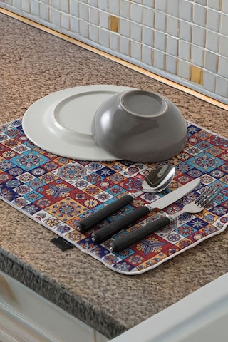 Bulaşık Kurutma Örtüsü, Bulaşıklık, Tezgah Üstü Bulaşık Matı, Süper Emici Mutfak Matı Çok Renkli