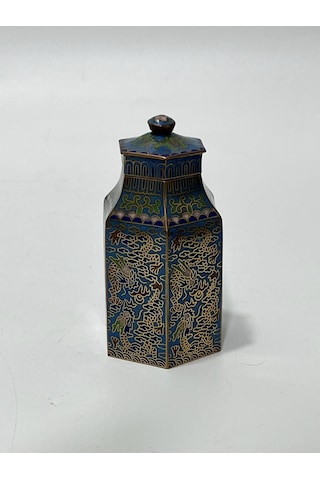Antika Cloisonne Minyatür Kavanoz 8,2x4,5cm 131