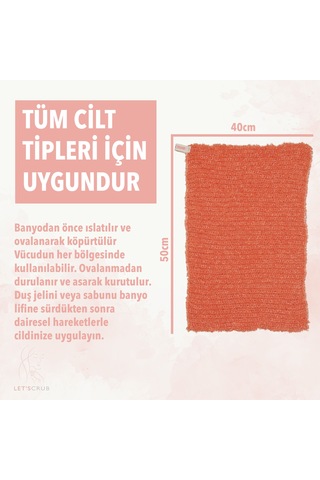 Let'scrub Tüm Cilt Tiplerine Uygun Süper Esnek Banyo ve Duş Lifi