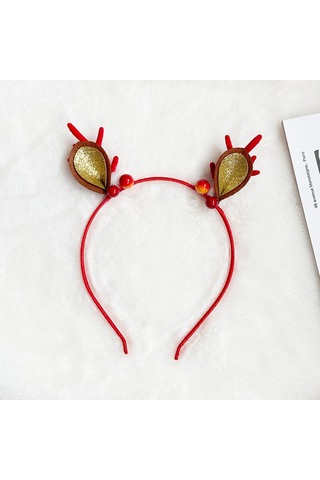 Yeni Noel Kafa Bandı 2024 Kırmızı Şeffaf Boynuz Kafa Bandı Kız Çocuk Saç Aksesuarları Saç Fiyongu Başlığı Noel Aksesuarları Mj51 9