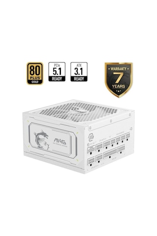 Msı Mag 1000gl Pcıe5 Whıte 1000w 80+ Gold Power
