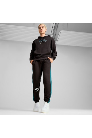 Puma T7 Play.parıs. Unisex Siyah Eşofman Altı Düz 626768 Siyah