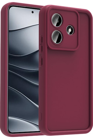 Redmi Note 14 5g Uyumlu Kılıf Kamera Korumalı Zyl Ananas Kapak - Mürdüm Mürdüm