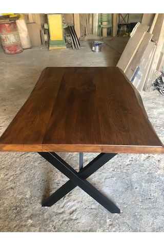 Bintaşmobilya Kütük Masa Imalatı 120X80.Cm