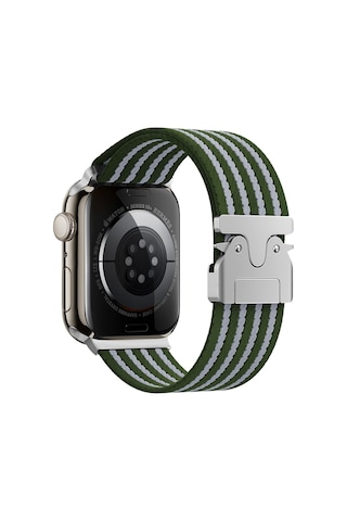 Apple Uyumlu  Watch 10 46mm Redclick Krd-133 Naylon Kumaş Hasır Örgülü Kordon