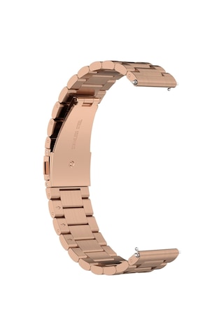 Caseonn Garmin Vivoactive 4 Kordon Paslanmaz Çelik Metal Kayış Rose Gold