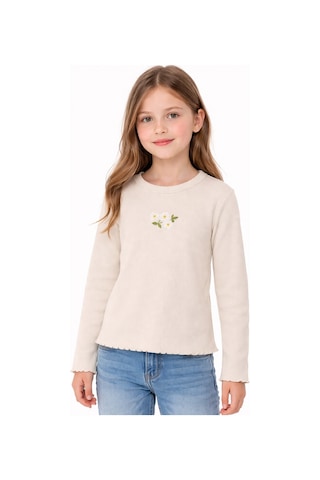 Monox 5-12 Yaş Kız Çocuk Fitilli Nakışlı 3 Lü Sweatshirt Takım Taş Çağla Nar