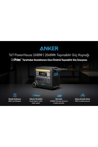 Anker Solıx 767 Powerhouse 2400w Ganprime Taşınabilir Güç Kaynağı - A1780