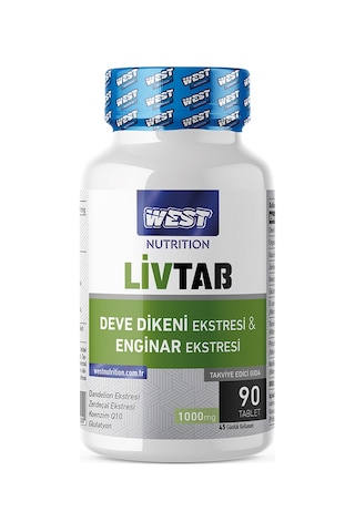 Livtab Milk Thistle (Deve Dikeni) ve Enginar Ekstresi 90 Tablet
