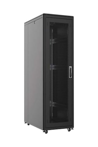 22u + 2li Fan 600x1000mm Dikili Tip Siyah Kabinet Vega Ag-vb22u6010s1 Cam Kapak-129792