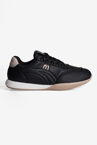 Mubiano Kadın Sneaker Günlük Rahat Bağcıklı Konfor Tabanlı Spor Ayakkabı Movi Siyah