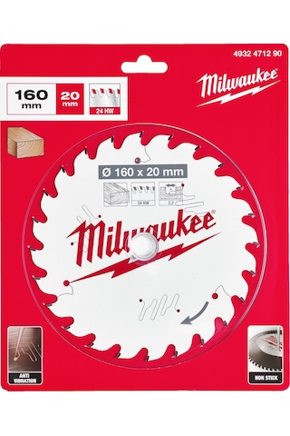 Milwaukee Sürtünme Önleyici Daire Testere Csb Pw 160x20x2-2mm 24 Diş 4932471290