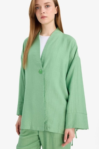 Defacto Relax Fit Krinkıl Kumaş Uzun Kollu Kimono Tunik E1109ax25smgn769 Yeşil