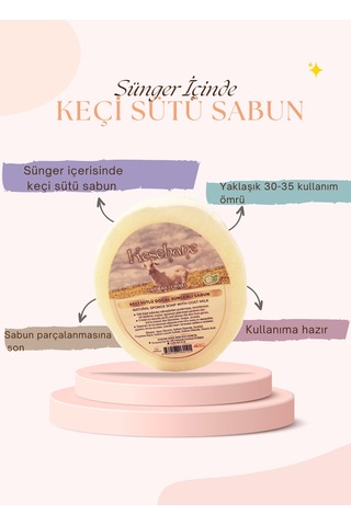 Kesehane Doğal Eşek Sütlü Süngerli Sabun 125 G