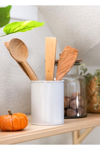 The Mia Stripe Tezgah Üstü Kaşıklık Beyaz 13x11 Cm