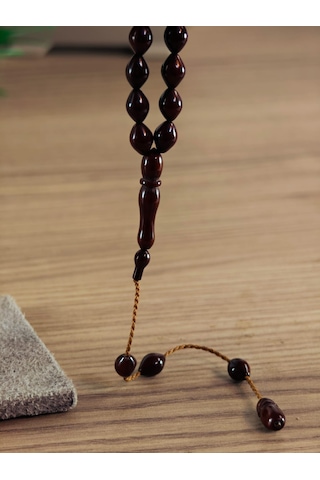Kuka Tesbih Orijinal Kuka Ağacının Meyvesinden Yapılmıştır Kuka Tesbih Hediyelik Ürün Açık Kahverengi