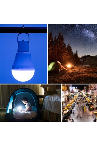 Yifomall Güneş Enerjili Ve Usb Şarj Edilebilir Led Top Lampe - Çadır, Açık Hava Ve Acil Işık İhtiyaçları İçin