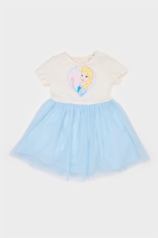 DeFacto Kız Bebek Frozen Kısa Kollu Tütütlü Yazlık Elbise E4874A525SMER98