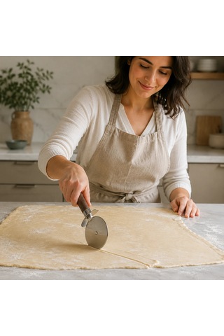 Paslanmaz Çelik Pizza & Hamur Kesici Çok Renkli