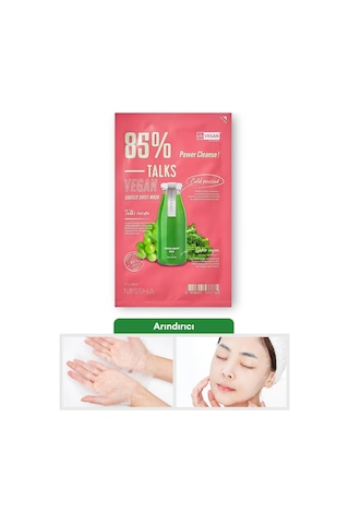 Missha Talks Vegan Squeeze Sheet Mask Vegan Yaprak Maske - Power Cleanser
