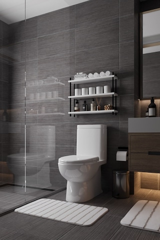 İnci Klozet Arkası Banyo Düzenleyici, Klozet Üstü Raf 60 Cm Beyaz