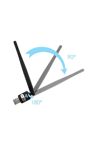 3 Dbi Wireless Antenli Adaptör Kablosuz USB Wi-Fi Alıcı