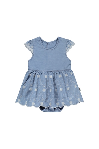 Civil Baby Fistolu Zıbınlı 6-18 Ay Elbise - Mavi