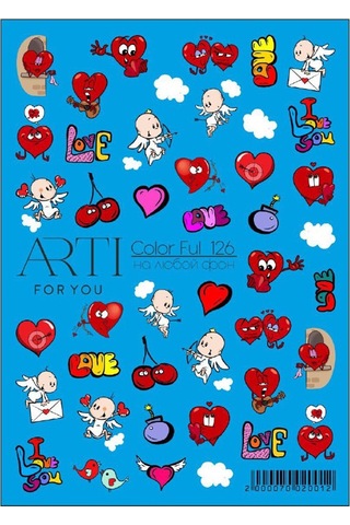 Stiker Arti Color Ful 126 Aşk Love Beyaz