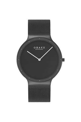 Obaku Denmark V307gxbbmb Quartz Hasır Siyah 40 Mm Erkek Kol Saati Gri