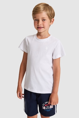 U.S. Polo Assn. Erkek Çocuk Beyaz Tişört Basic 50325555-vr013