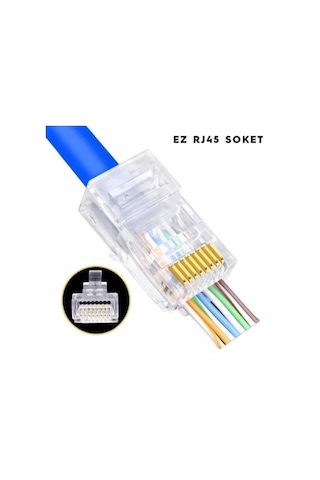 Qport Q-J600Y Ez-Rj45 Yeni Nesil Jack Konnektör 50'Li Paket
