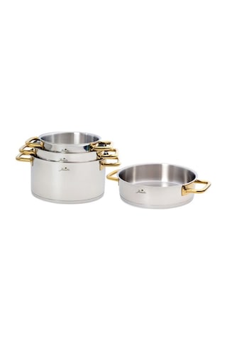 Jumbo Metalix Titanyum Gold 8 Parça Tencere Seti